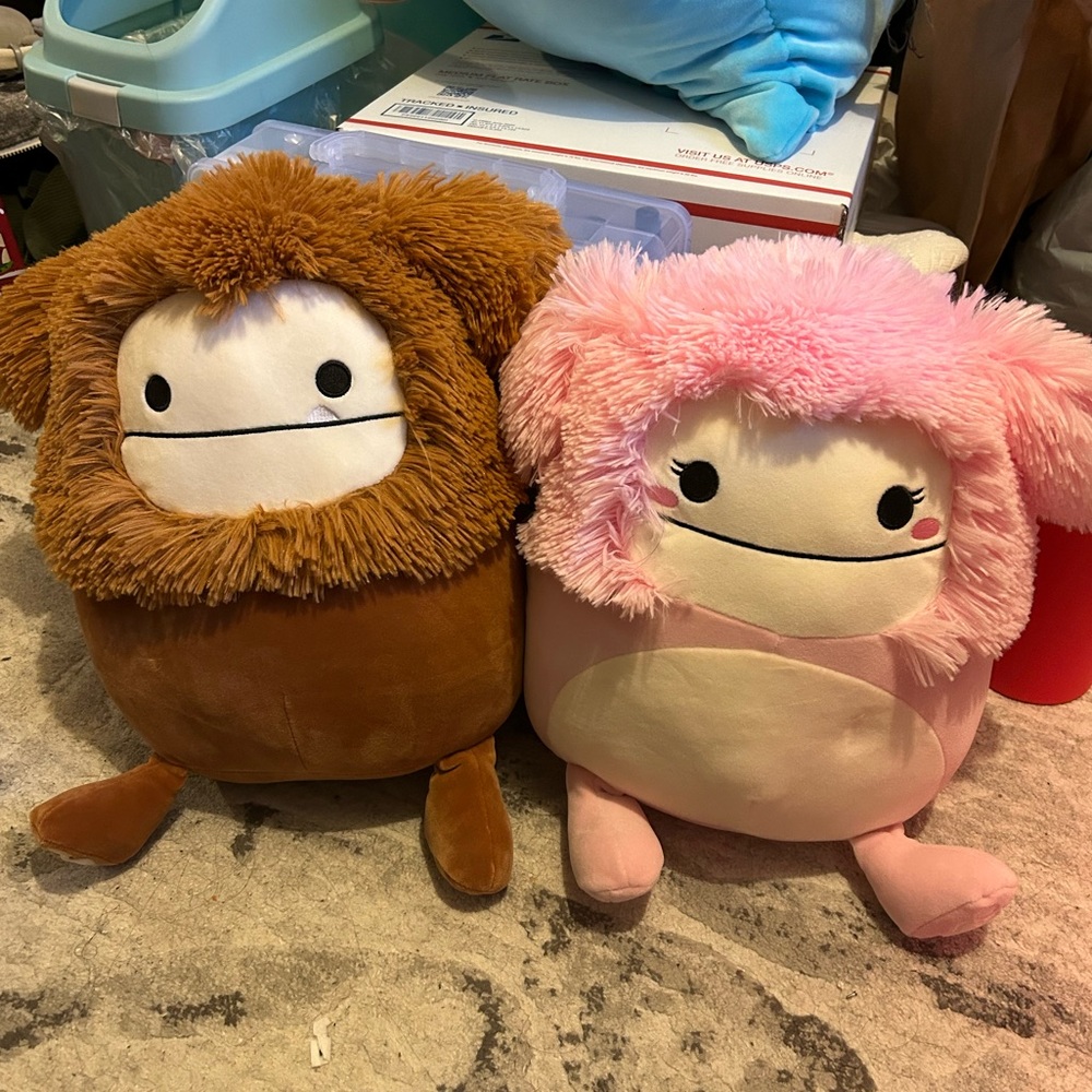 12” Benny and Brina Bigfoot squishmallows